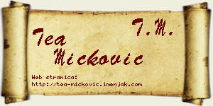 Tea Micković vizit kartica